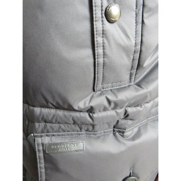 $1290 BURBERRY BENSEN BLACK HOODED CHECK LOGO DOWN PARKA PUFFER JACKET COAT XXL
